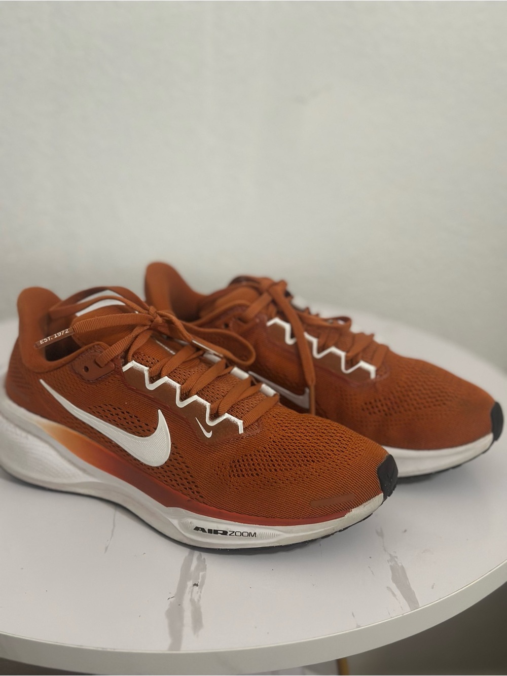 Nike Women’s Pegasus Running Shoes - Rust Orange/White - Picture 6 of 7